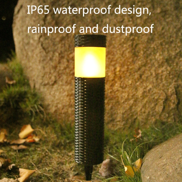 Solar LED Outdoor Waterproof Cylinder Lawn Light, Style: White Light by buy2fix