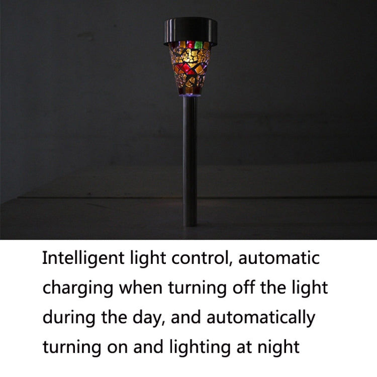 3 PCS H4011 Solar Outdoor Waterproof Mosaic Lawn Light(Purple) by buy2fix