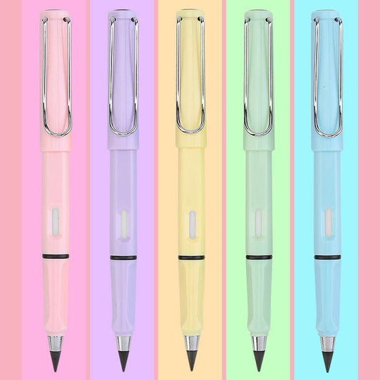 5 PCS No Ink No Need To Sharpen Drawing Sketch Pen Not Easy To Break Erasable HB Writing Pencil(Makaron Purple) by buy2fix