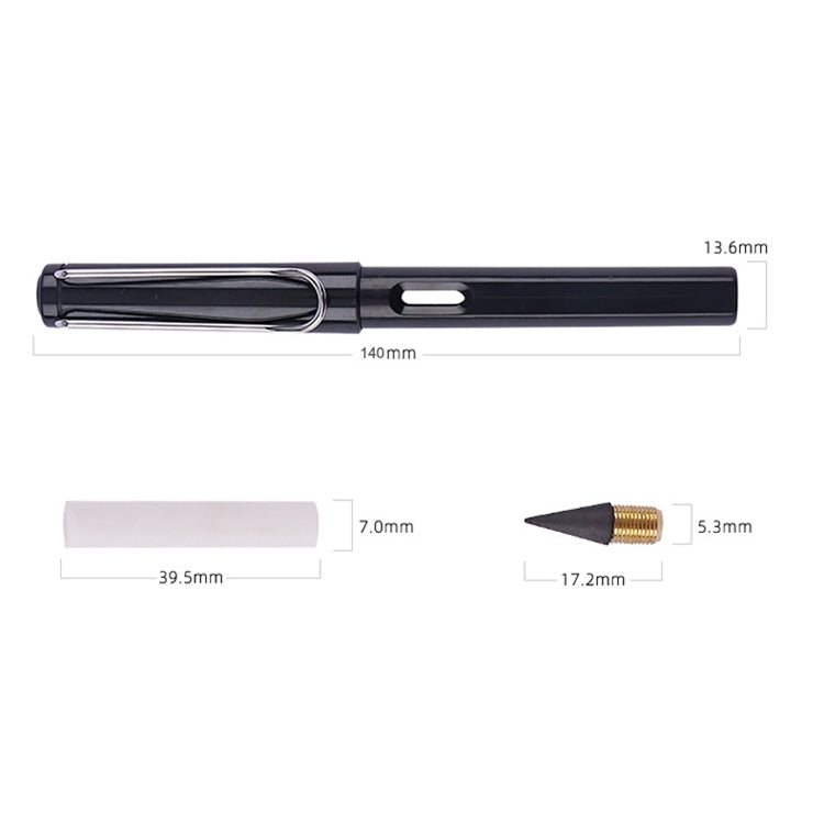 5 PCS No Ink No Need To Sharpen Drawing Sketch Pen Not Easy To Break Erasable HB Writing Pencil(Black) by buy2fix