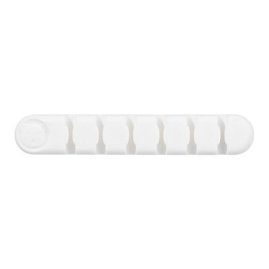 6 Holes Bear Silicone Desktop Data Cable Organizing And Fixing Device(White) by buy2fix