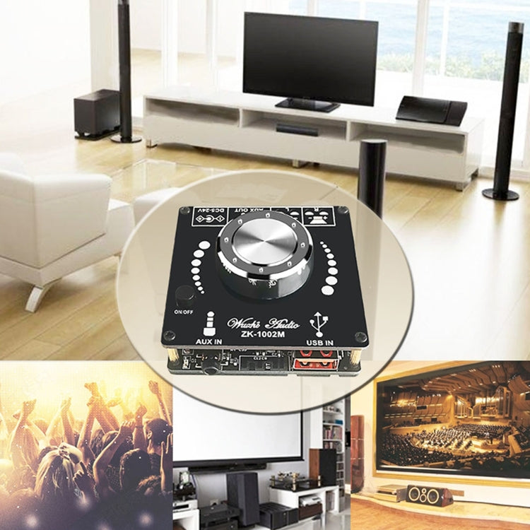 ZK-1002M Mini Stereo Bluetooth Audio Receiver D Class Digital Power Plate Module by buy2fix