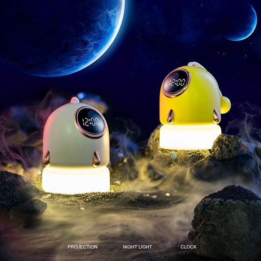TW-L47 Small Rocket Portable Clock LED Projection Lamp(Yellow) by buy2fix
