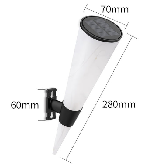 N231 Circular Cone Solar Wall Lamp Outdoor Garden Landscape Light, Style: Colorful Light by buy2fix