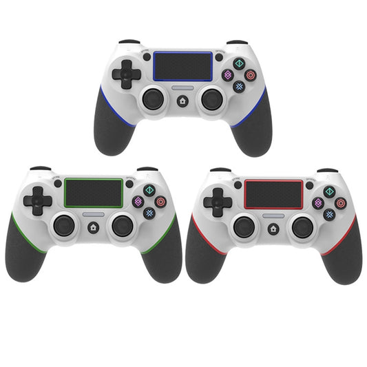 Wireless Bluetooth Rubberized Gamepad For PS4(White Green) by buy2fix