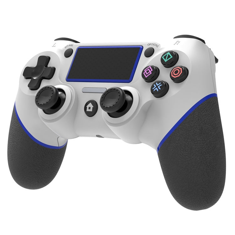 Wireless Bluetooth Rubberized Gamepad For PS4(White Green) by buy2fix