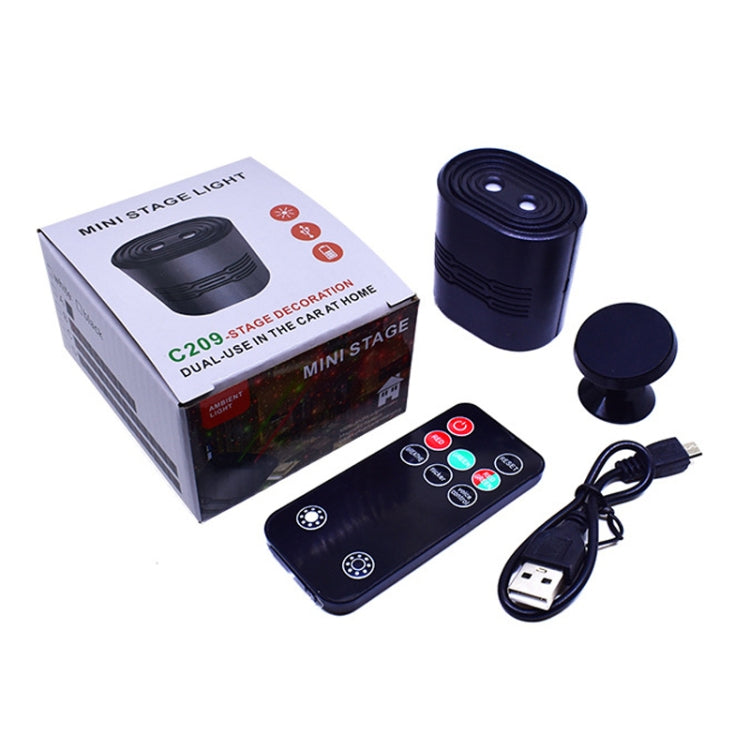 C209 USB Charge Mini Laser Stage Atmosphere Light, Specification: 8 In 1 Style (White) by buy2fix
