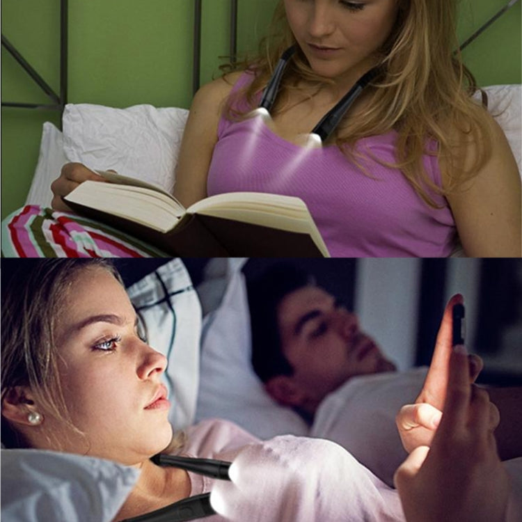 Hanging Neck Lamp Student Eye Protection Led Reading Lamp USB Rechargeable Book Lamp(White) by buy2fix