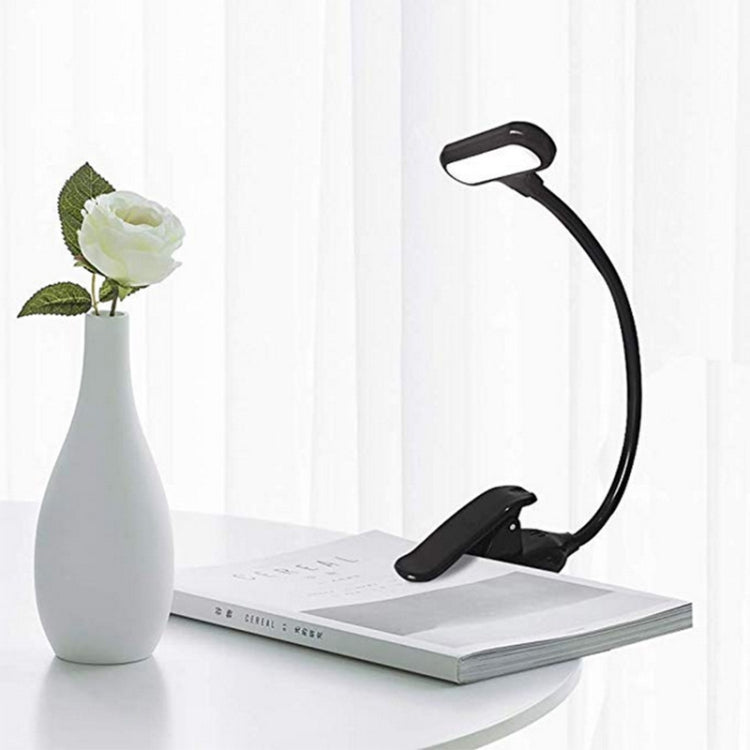 8021 Mini Book Clip Light LED Music Score Eye Protection Reading Lamp(Black) by buy2fix