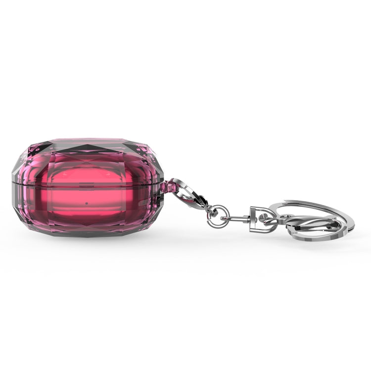 PC Diamond Pattern Earphone Protective Case For Samsung Galaxy Buds Live / Buds 2 / Buds Pro(Transparent Pink) by buy2fix