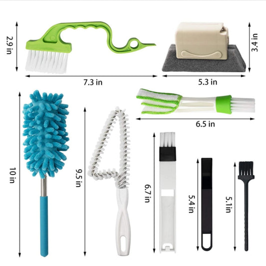 8 PCS / Set Groove Window Sill Cleaning Brush by buy2fix