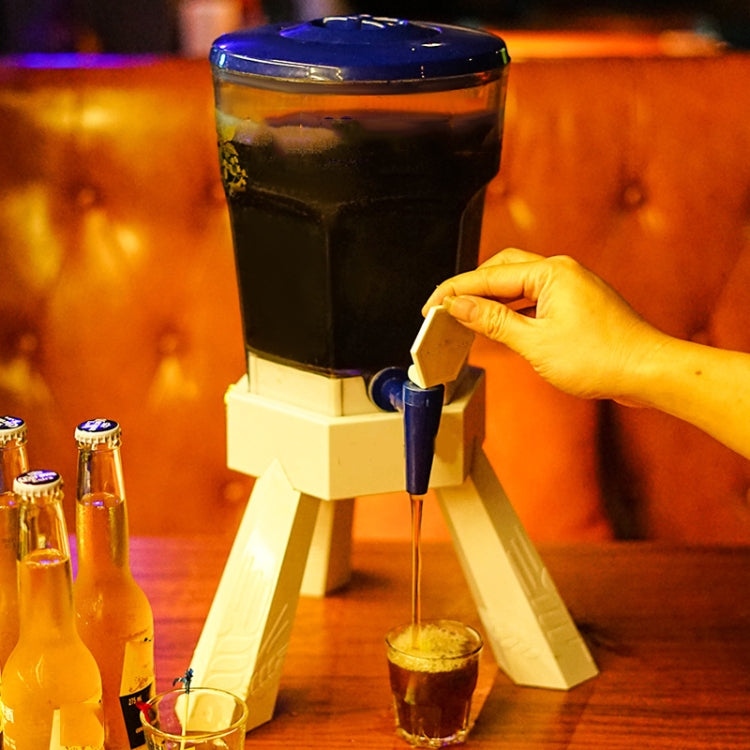 3L Wine Cannon Bar Beer Barrel With Faucet Coke Barrel Container(White) by buy2fix