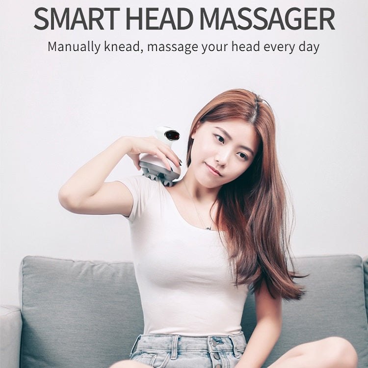 Smart Dragon Claw Hand Vibrating Kneading Head Massager, Specification: English(White) by buy2fix