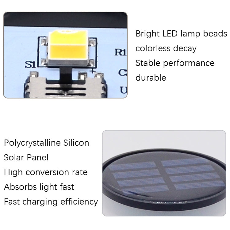 N230 Outdoor Solar Garden Circular Cone Wall Lamp, Style: Two-color Light by buy2fix