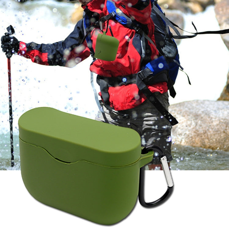 2 PCS Bluetooth Earphone Silicone Protective Cover with Hook For Sony WF-1000XM3(Green) by buy2fix