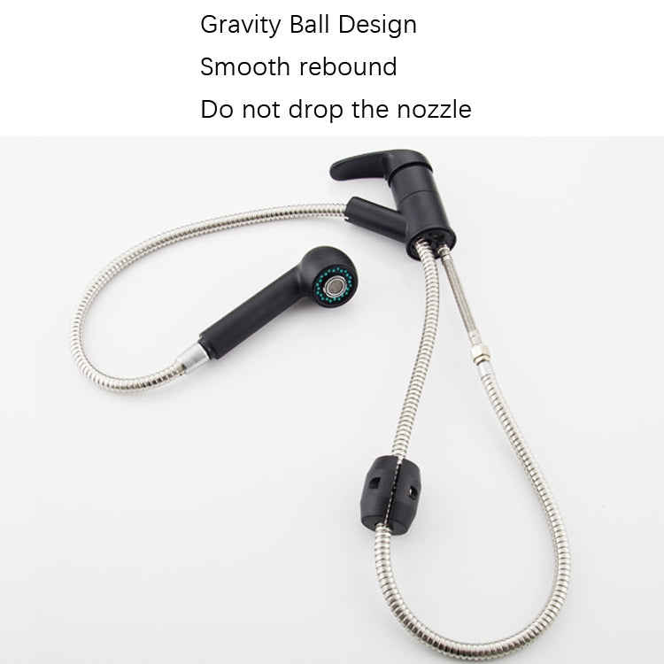 Pull-Out Hot And Cold Telescopic Scrubbed Water Tank Faucet, Specification: Copper Chrome(With 50cm 3/8 Water Pipe) by buy2fix