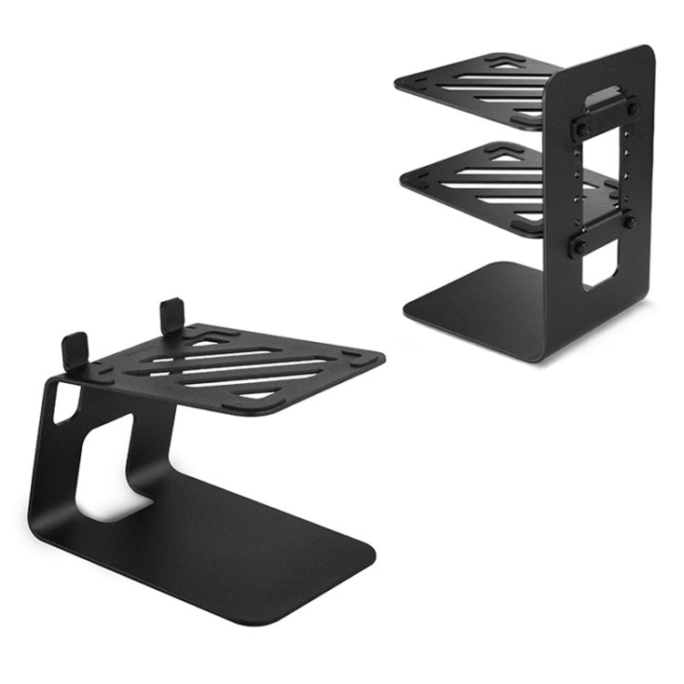 Portable Cooling All-aluminum Speaker Laptop Stand Double Layer - Speaker Bracket by buy2fix | Online Shopping UK | buy2fix