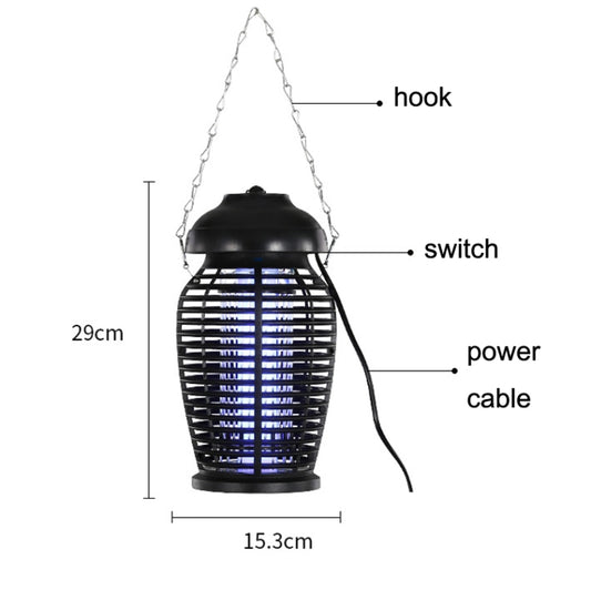 Outdoor Waterproof Mosquito Repellent Restaurant Hotel Fly Flyer Catcher, Plug Specification: US Plug(Black) by buy2fix