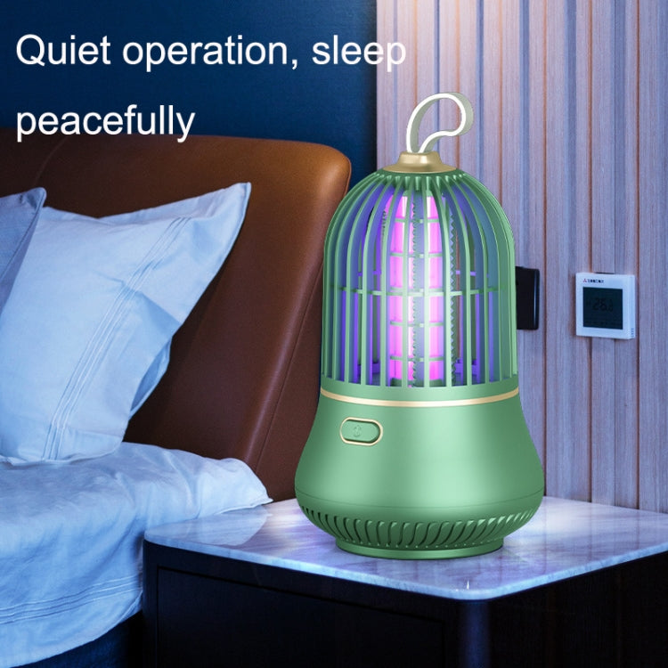 LED Mosquito Lamp USB Small Waist Photocatalyst Shock Mosquito Killer(Green) by buy2fix