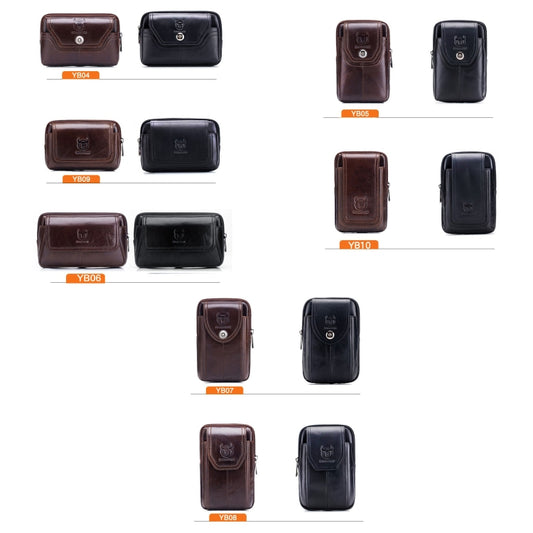 BULL CAPTAIN Leather Multifunctional Waist Bag For Men(Brown-04) by BULL CAPTAIN