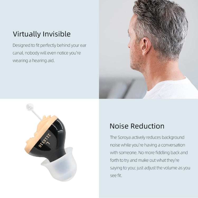Battery Type Digital Noise Reduction Hearing Aid Elderly Sound Amplifier(White Right Ear) by buy2fix