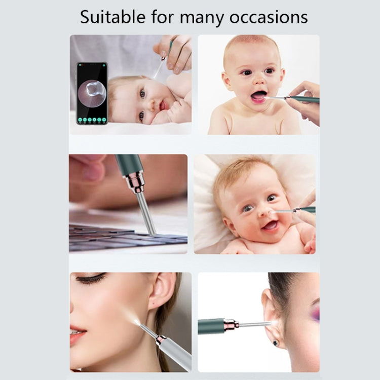 TES02 WIFI High-definition Intelligent Visual Ear Scoop(Ink Green) by buy2fix