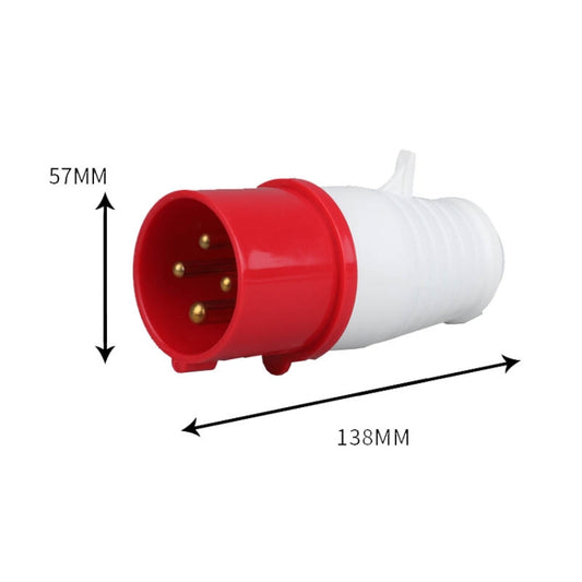 Industrial Plug IP44 Waterproof Aviation Connection Plug, Style: 4 Core 32A by buy2fix