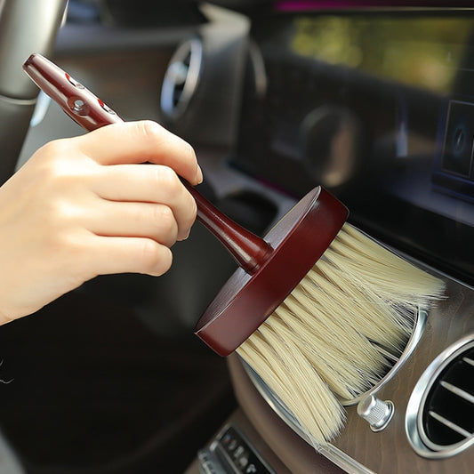 Wood Lengthening Handle Dust Brush Car Vent Internal Decoration Soft Brush by buy2fix