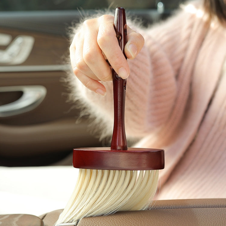 Wood Lengthening Handle Dust Brush Car Vent Internal Decoration Soft Brush by buy2fix