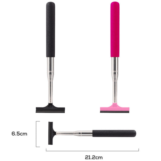 Portable Retractable Car Defogger Rearview Mirror Wiper(Pink) by buy2fix