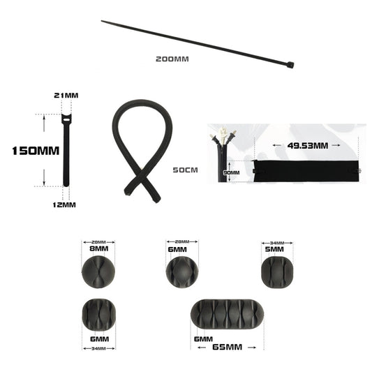119 In 1 Desktop Data Cable Organizer Storage Winder Combination Set by buy2fix