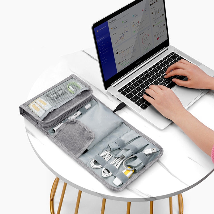 Baona BN-A003 Multifunctional Folding Data Cable Protection Bag(Black) by Baona