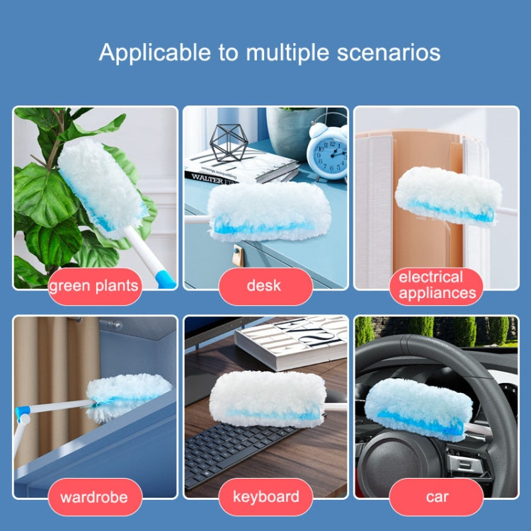 Disposable Household Vacuum Retractable Feather Duster, Style: Long Handle+2 Clothes by buy2fix