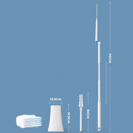 Disposable Household Vacuum Retractable Feather Duster, Style: With Base+12 Clothes by buy2fix