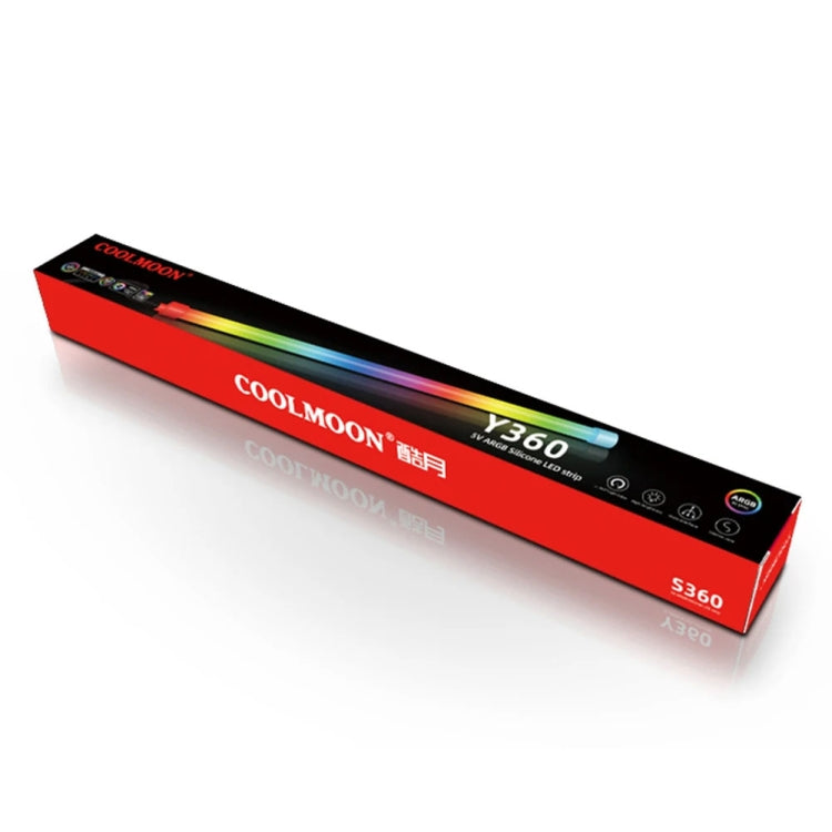 COOLMOON Y360 Round Tube Multi-interface ARGB Chassis Light Bar Computer Decorative Silicone LED Lamp Strip by COOLMOON