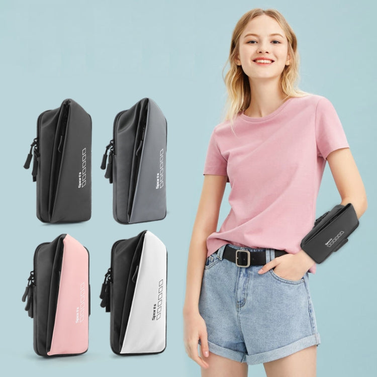 x3026 Running Waterproof Mobile Phone Arm Bag Outdoor Cycling Mobile Phone Bag(White) - 5.5~6.5 inch by buy2fix | Online Shopping UK | buy2fix