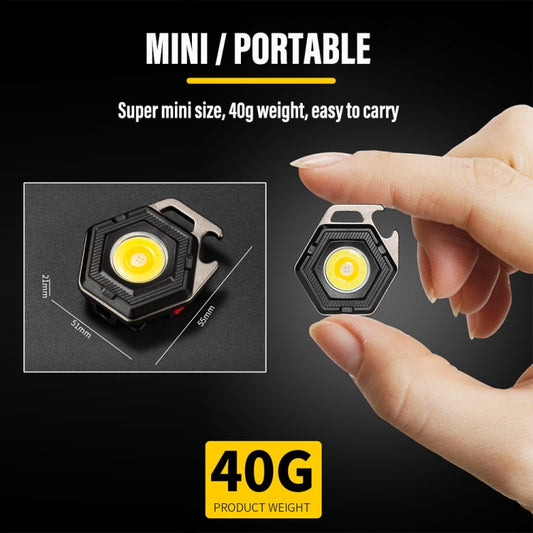 E-SMARTER W5131 Mini Keychain Strong Light Portable Flashlight, Specification: Tarnish+Tripod by E-SMARTER