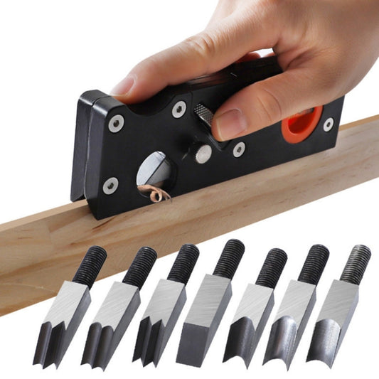 Adjustable Depth Woodworking Chamfering Planer, Specification: Cutter Head 7 PCS/Set by buy2fix