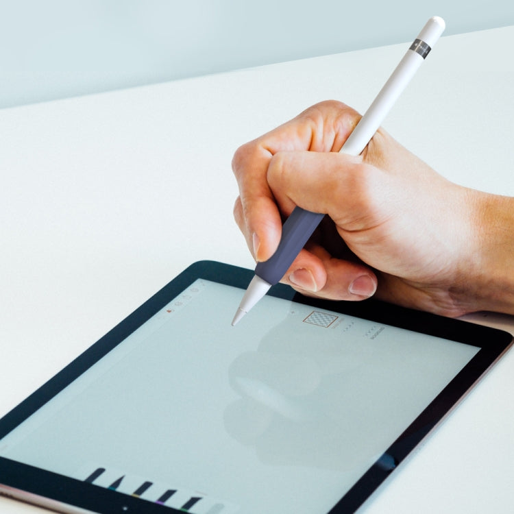 CY113 Stylus Silicone Cover Grip Set For Apple Pencil 1/2(Black Blue White) by buy2fix