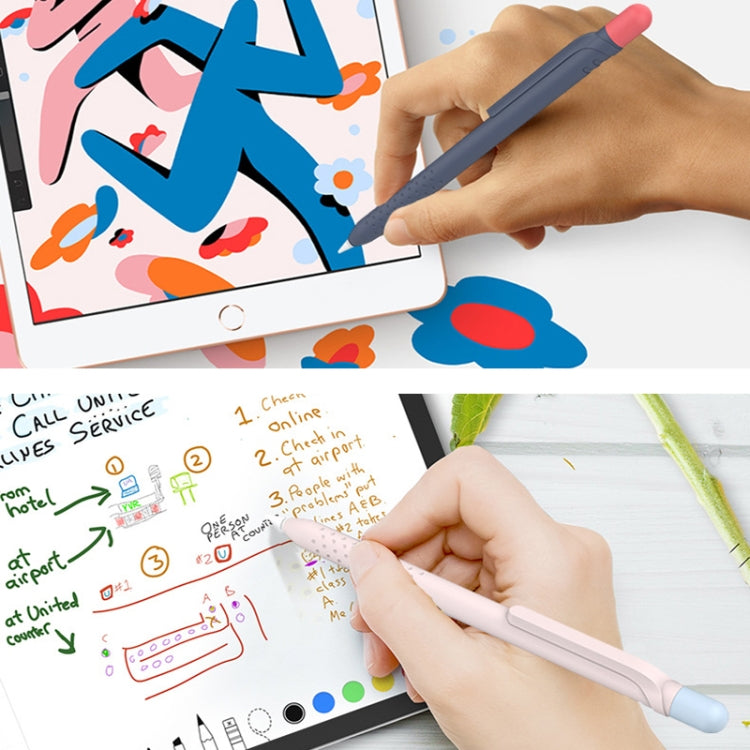 CY152 Magnetic Silicone Storage Colorblock Pen Holder For Apple Pencil 1(Pink) by buy2fix