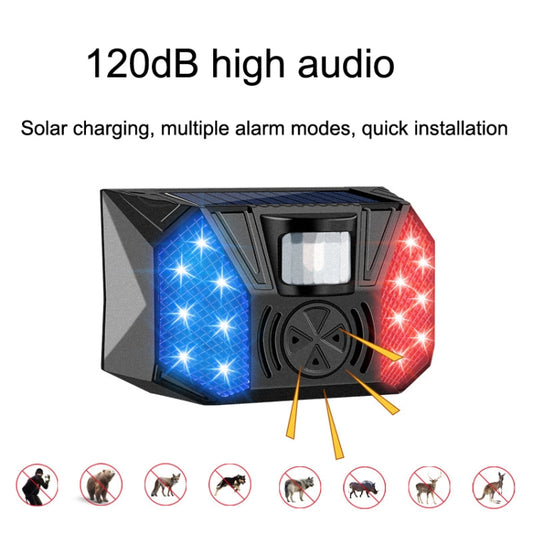 RC-711 Solar Outdoor Orchard Fish Pond Anti-theft Human Body Infrared Alarm(Black) by buy2fix