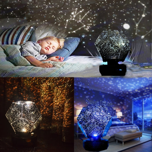 Starry Sky Projection Lamp Fantasy Constellation Projector,Style: Monochrome USB Blue Light by buy2fix