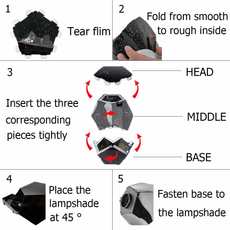 Starry Sky Projection Lamp Fantasy Constellation Projector,Style: Monochrome USB Blue Light by buy2fix