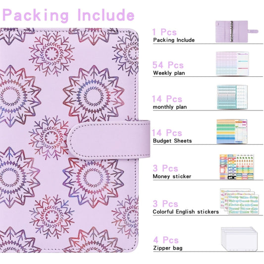 A6 Cash Budget Book Schedule Weekly Plan Monthly Plan Loose-leaf Notepad(Pink) by buy2fix