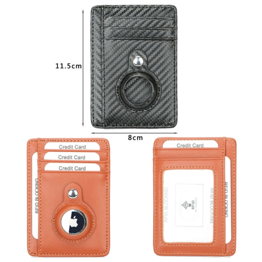 TQ-319 Anti-Theft Anti-Lost Tracker Leather Card Holder For AirTag, Style: Leather Flat Pattern (Black) - Other by buy2fix | Online Shopping UK | buy2fix