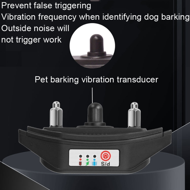 Intelligent Anti-barking Device Dog Trainer Collar, Style: Vibration+Electric Shock+Sound(Black) by buy2fix