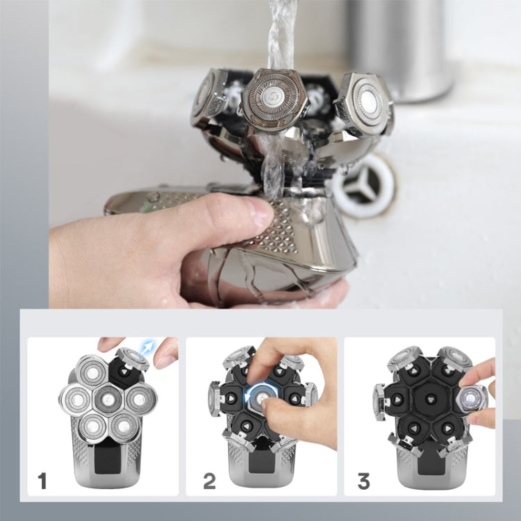 Shaver Replaceable Washable Double Ring Knife Mesh Floating Head 7 Knife Net by buy2fix