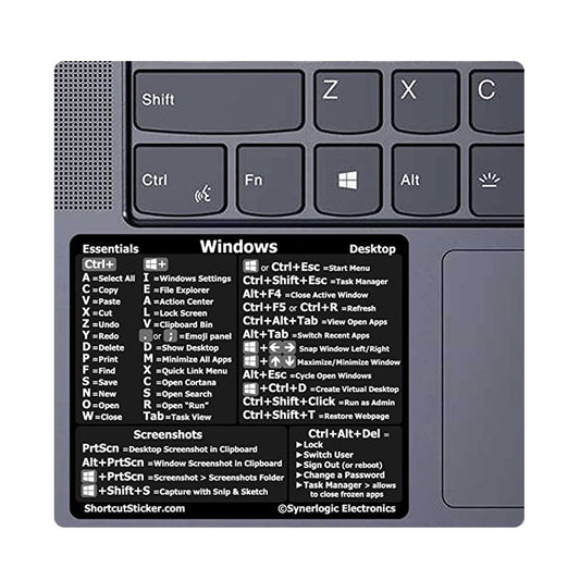 PC Reference Keyboard Shortcut Sticker Adhesive For PC Laptop Desktop(For Mac) by buy2fix