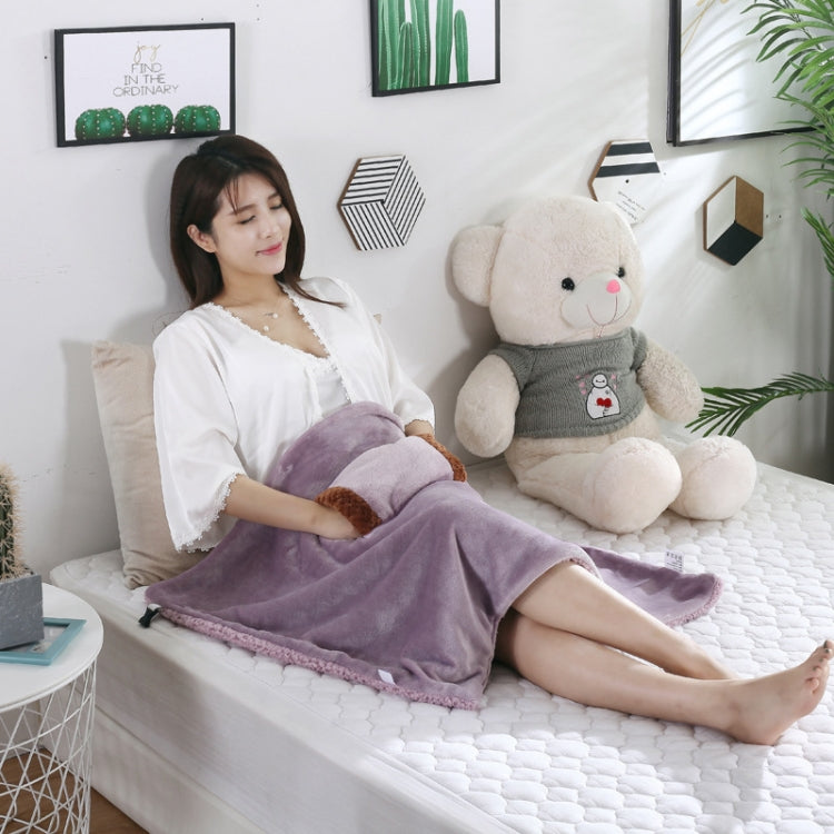 5V USB Electric Blanket Multi-functional Hand Warmer Knee Pad Flannel Blanket 60x80cm(Camel) by buy2fix