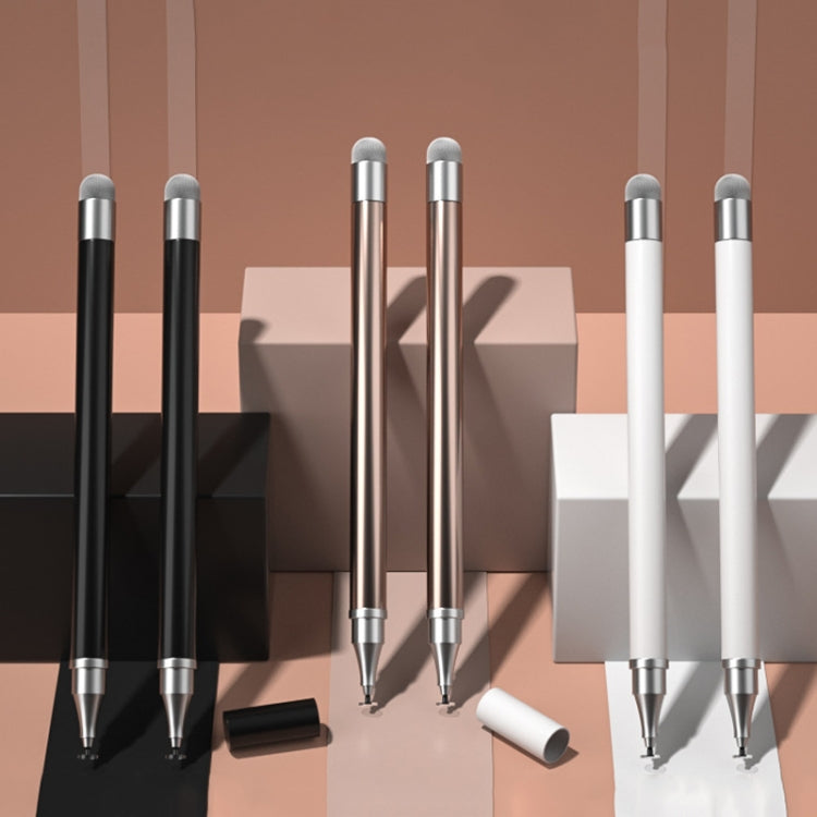 2 PCS Office Painting without Charging Cloth Head Disc Stylus Pen(White) by buy2fix